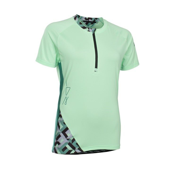 Ion Tee Half Zip Ss Traze - Green Medium Fietsshirt en Jack - Reisartikelen-nl