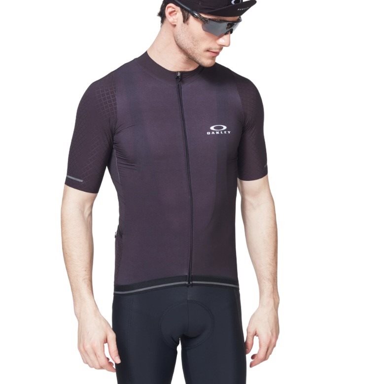 Oakley Aero Fiets Jersey 2.0 - Blackout Small Fietsshirt en Jack - Reisartikelen-nl