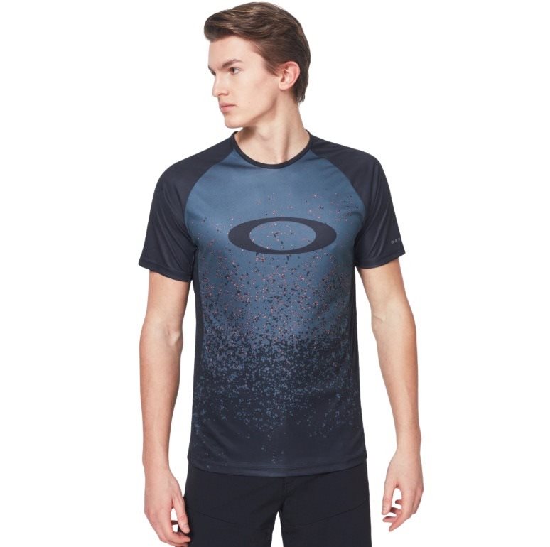 Oakley Mountainbike Ss Tech Tee - Grey Pixel Print Medium Fietsshirt en Jack - Reisartikelen-nl