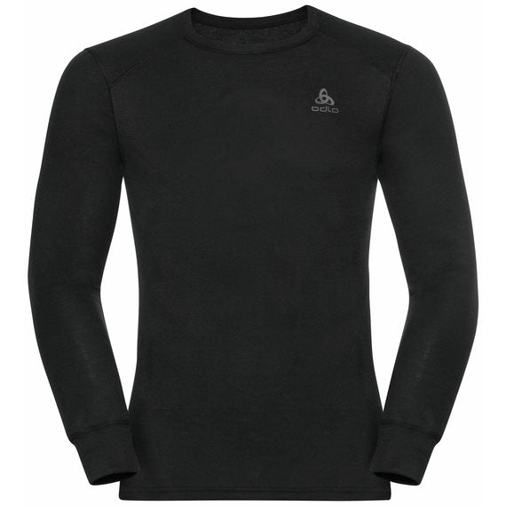 Odlo Thermoshirt Men Crew Neck  Performance Warm Eco - Black & Grey      Extra Large Thermokleding - Reisartikelen-nl