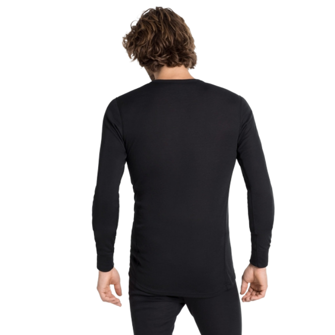 Odlo Thermoshirt Men Crew Neck  Performance Warm Eco - Black & Grey      Extra Large Thermokleding - Reisartikelen-nl