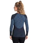 Odlo Thermoshirt Womens Crew Neck Blackcomb - Blue Print  Extra Large Thermokleding - Reisartikelen-nl