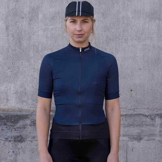 POC Essential Road womens  Jersey - Turmaline Navy Small Fietsshirt en Jack - Reisartikelen-nl