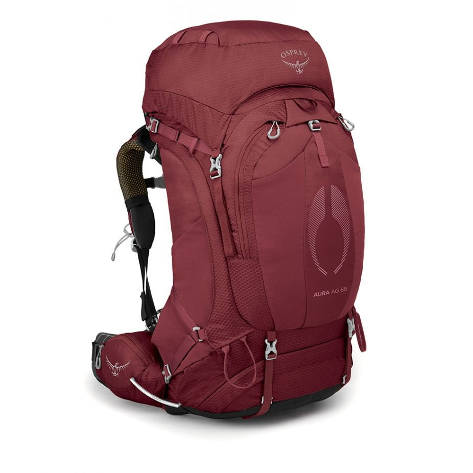 Osprey Aura AG 65 Berry Sorbet Red WM/L Backpack - Reisartikelen-nl