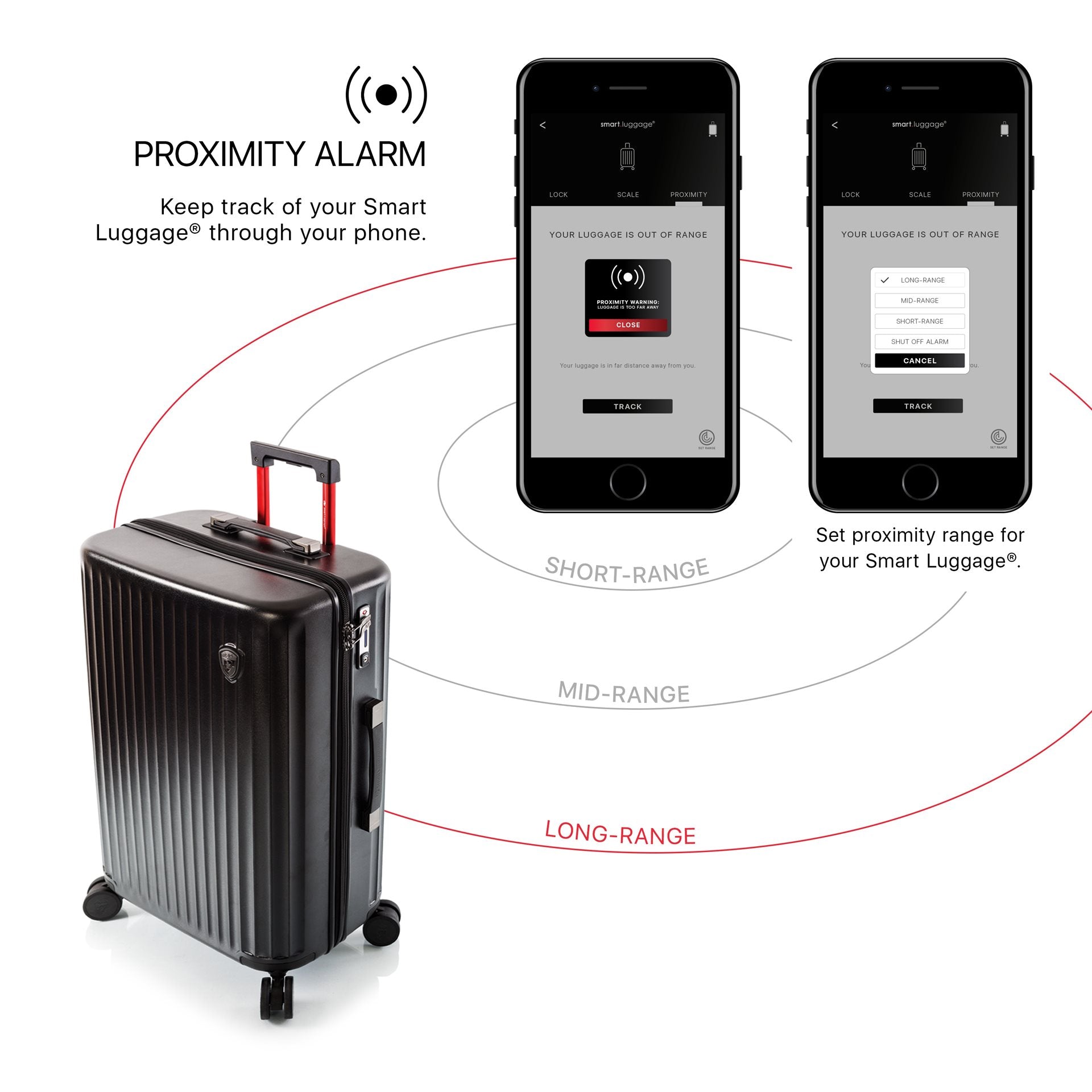 Heys Smart Luggage Koffer - 21" (53 cm)  - Black Handbagage Koffer - Reisartikelen-nl