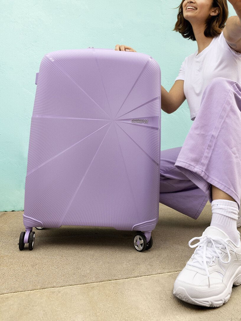 American Tourister Starvibe Spinner 55/20 Exp. Handbagage koffer Lavender Handbagage Koffer - Reisartikelen-nl