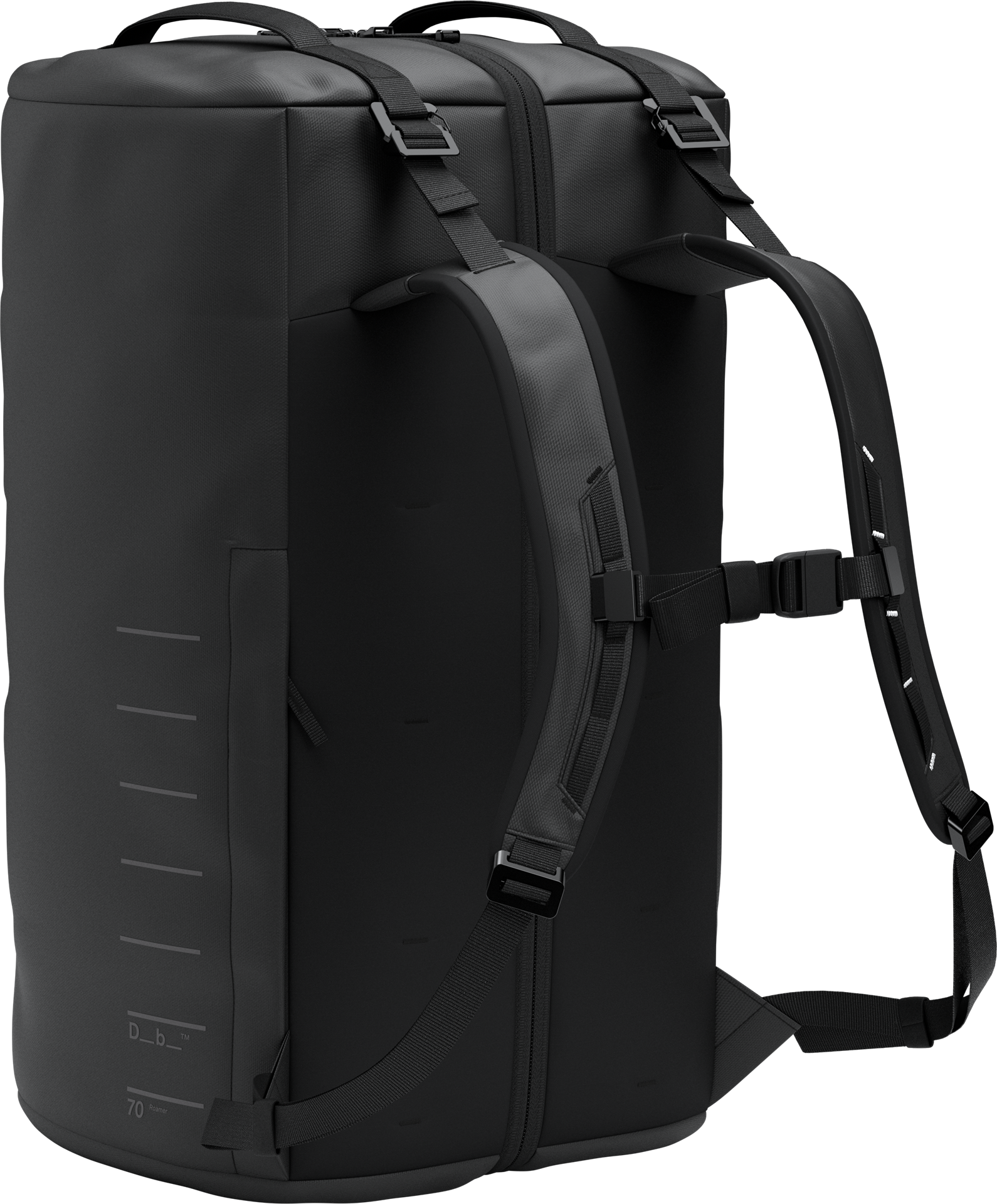 Db Journey Roamer Split Duffel Pro 70L - Black Out Duffeltas - Reisartikelen-nl