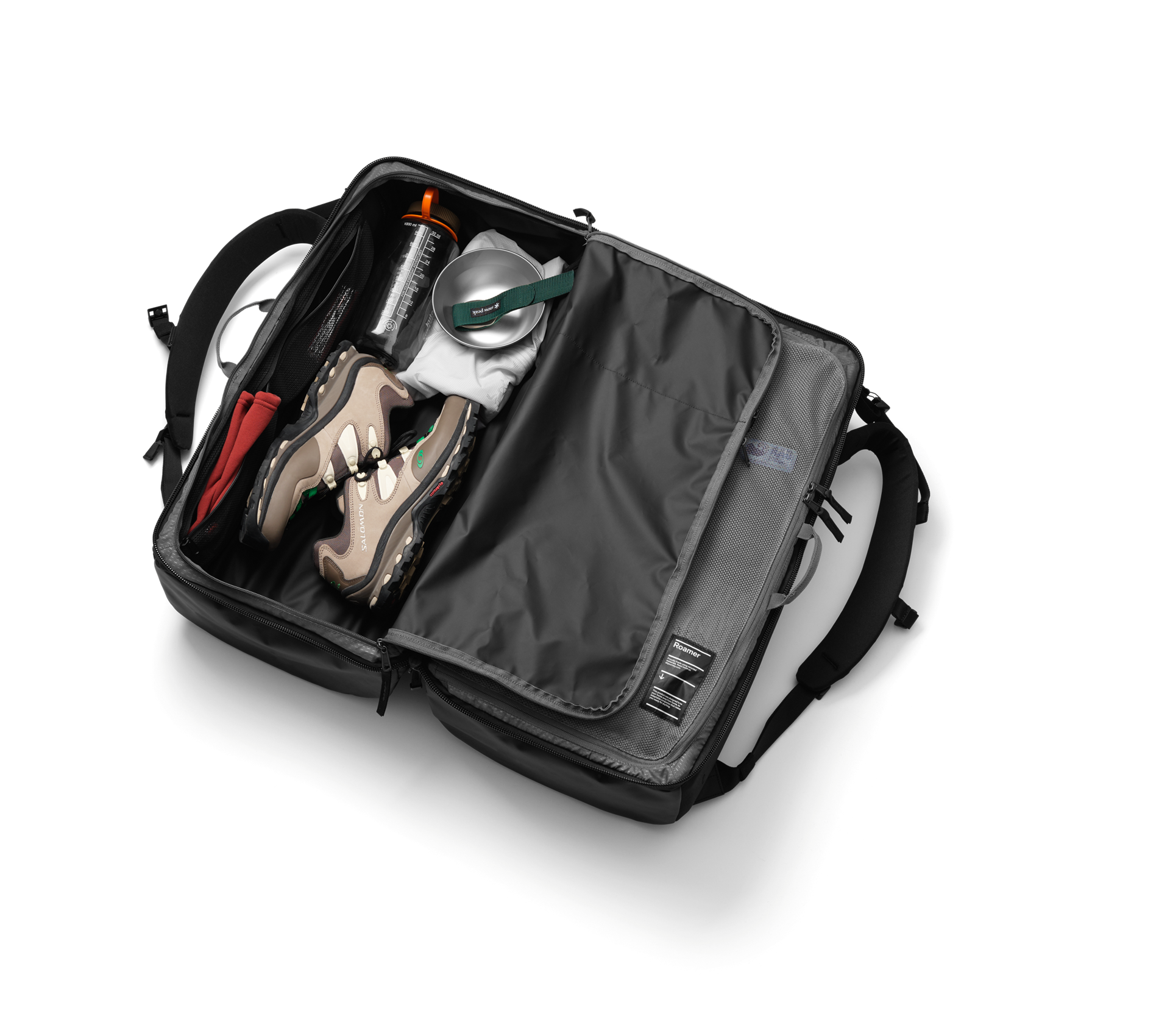 Db Journey Roamer Pro Split Duffel - 70L - Black Out Duffeltas - Reisartikelen-nl