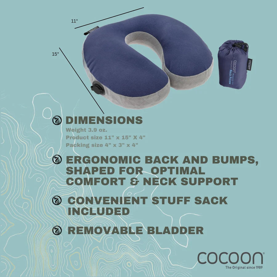 Cocoon Air Core Neck Pillow - Ultra Light - Galaxy blue Nekkussen - Reisartikelen-nl