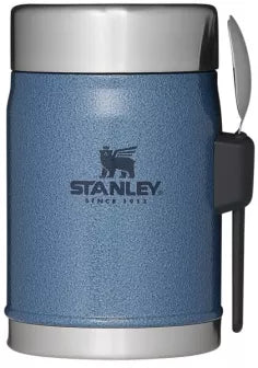 Stanley The Legendary Food Jar en Spork - 400ml - Hammertone Lake Thermosfles - Reisartikelen-nl