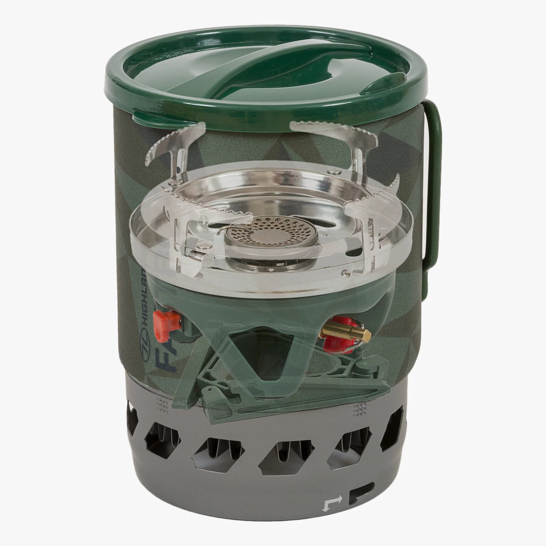 Highlander Blade Fastboil 3 Camping Gas Stove - 1.1L - Olive Camping Kookset - Reisartikelen-nl