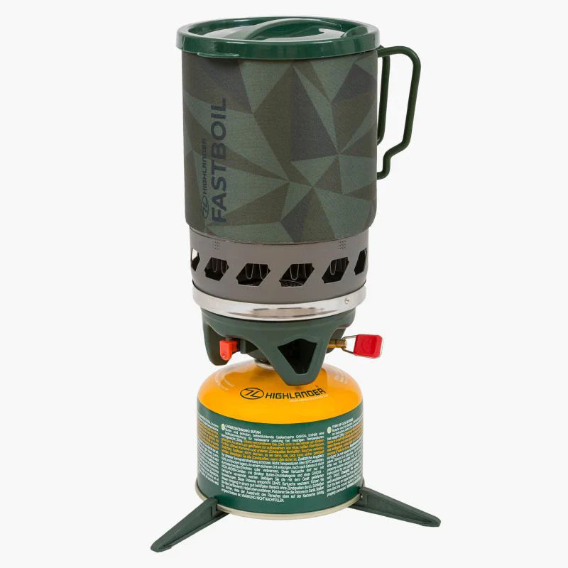 Highlander Blade Fastboil 3 Camping Gas Stove - 1.1L - Olive Camping Kookset - Reisartikelen-nl