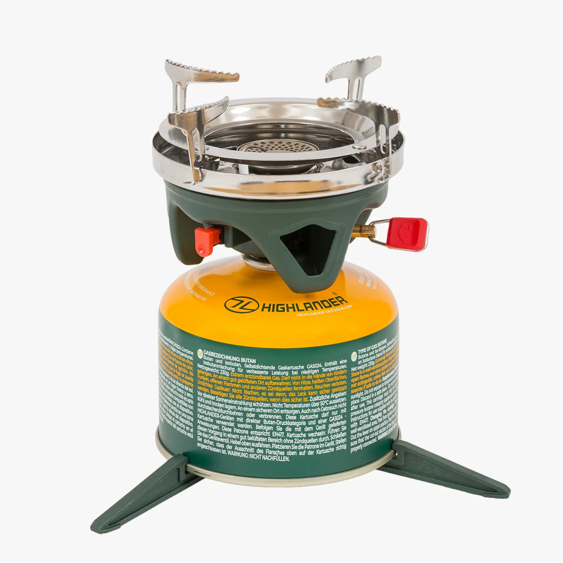 Highlander Blade Fastboil 3 Camping Gas Stove - 1.1L - Olive Camping Kookset - Reisartikelen-nl