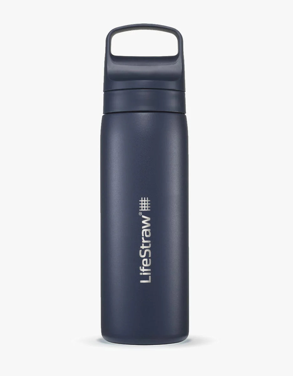 LifeStraw Go 2.0 Stainless Steel Water Filter Bottle - 500 ml - Aegean Sea Blue Waterfles - Reisartikelen-nl