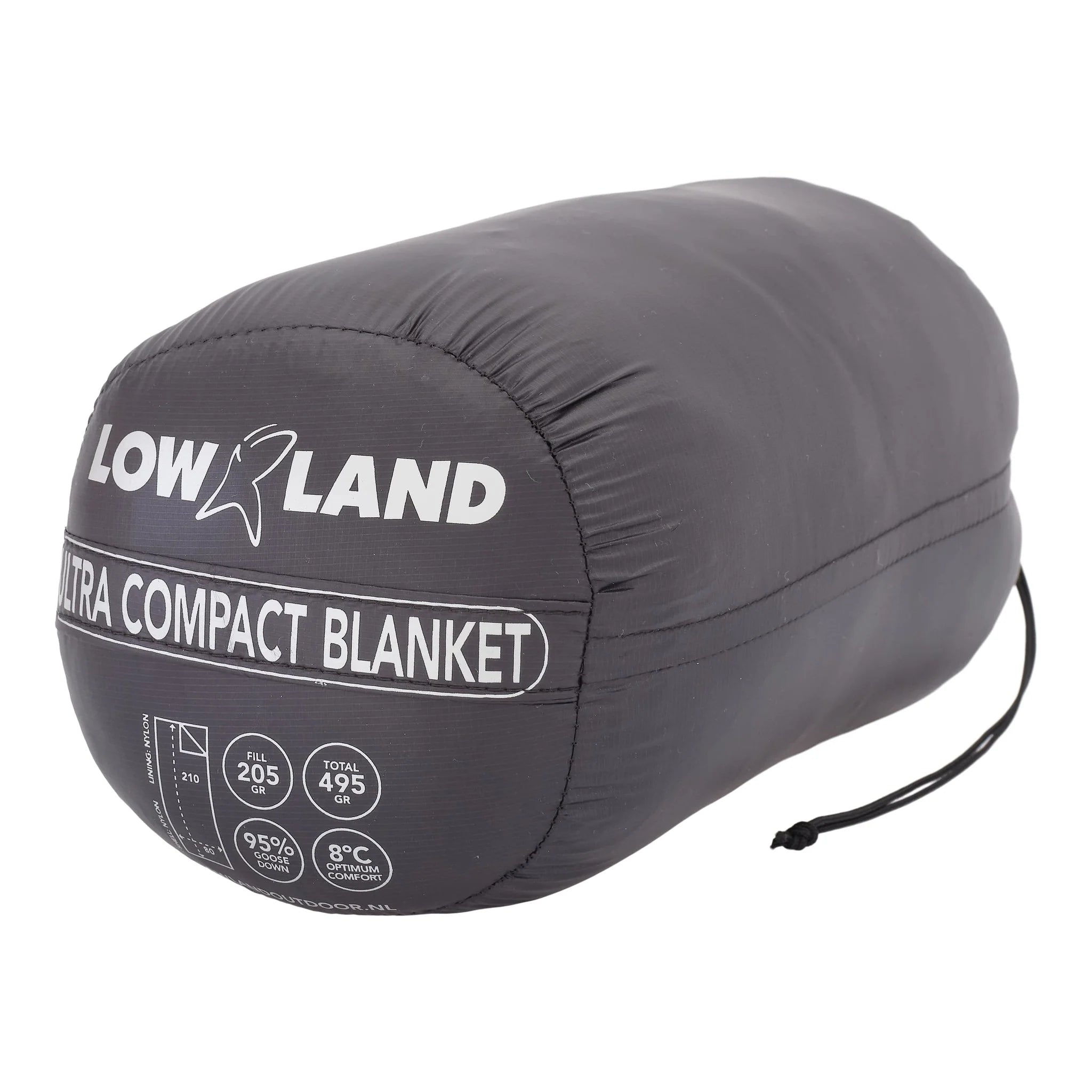 Lowland Outdoor Ultra Compact Blanket - Slaapzak - Deken - Dons (+8 °C) Slaapzak - Reisartikelen-nl