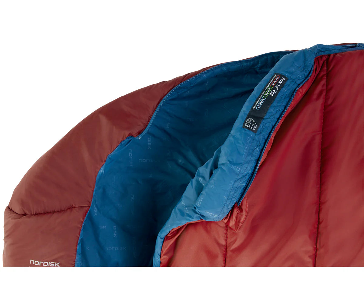 Nordisk Puk +4° Egg Sleeping Bag - L - Sundried Tomato Slaapzak - Reisartikelen-nl