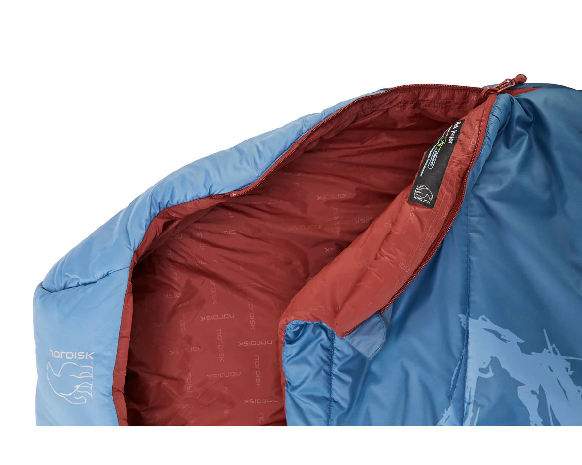 Nordisk Puk Junior Sleeping Bag - Majolica Blue Slaapzak - Reisartikelen-nl