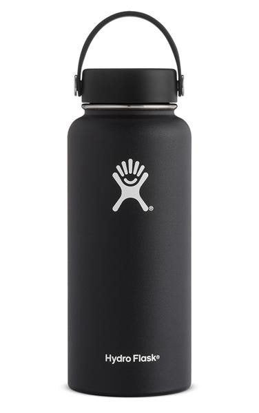 Hydro Flask 946 ml Wide Mouth Black Waterfles - Reisartikelen-nl