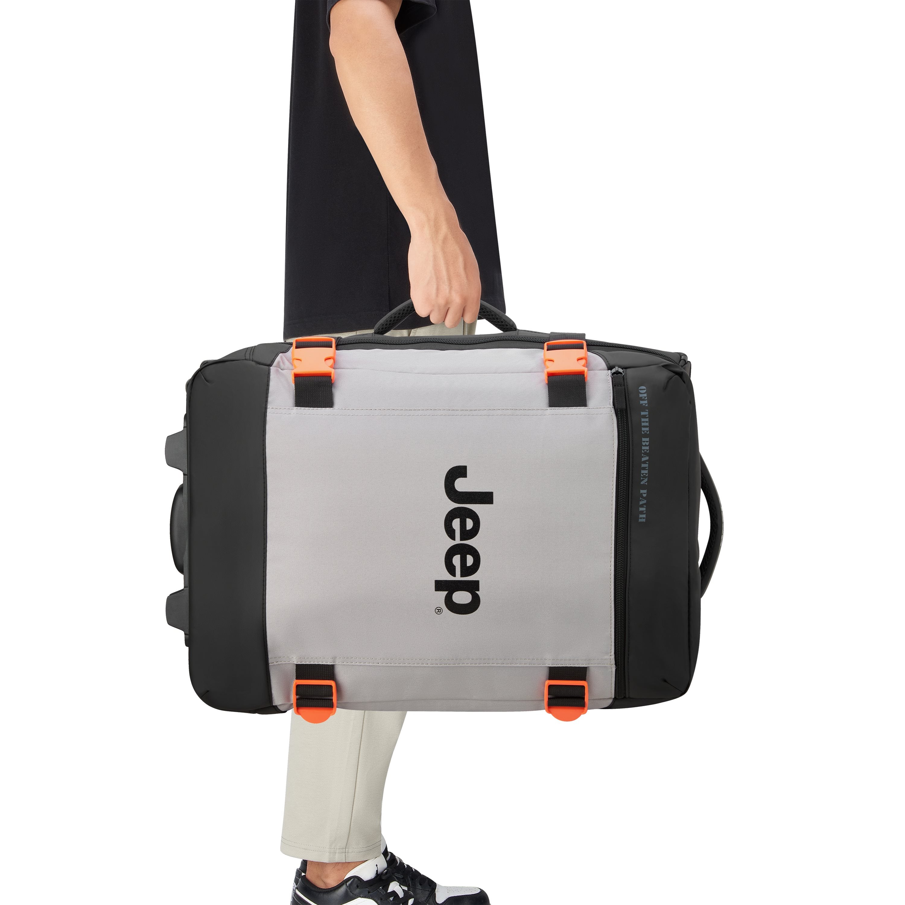 Jeep Softcase Koffer - JS007C - 2 Wielen - 48L - Grey Dizzle Handbagage Koffer - Reisartikelen-nl