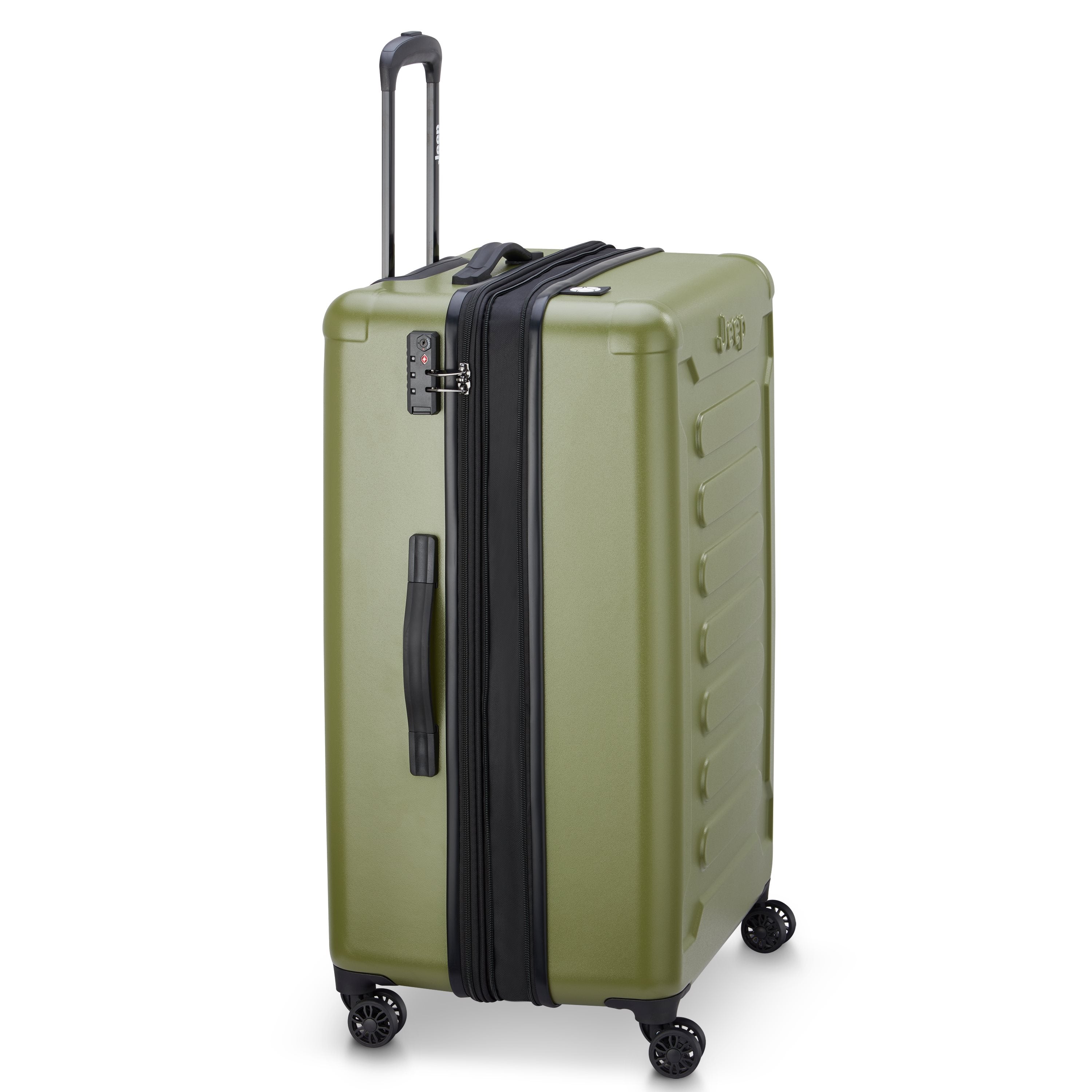 Jeep Hardcase Koffer - JHOO4C - Uitbreidbaar - 130L - Avocado Ruimbagage Koffer - Reisartikelen-nl