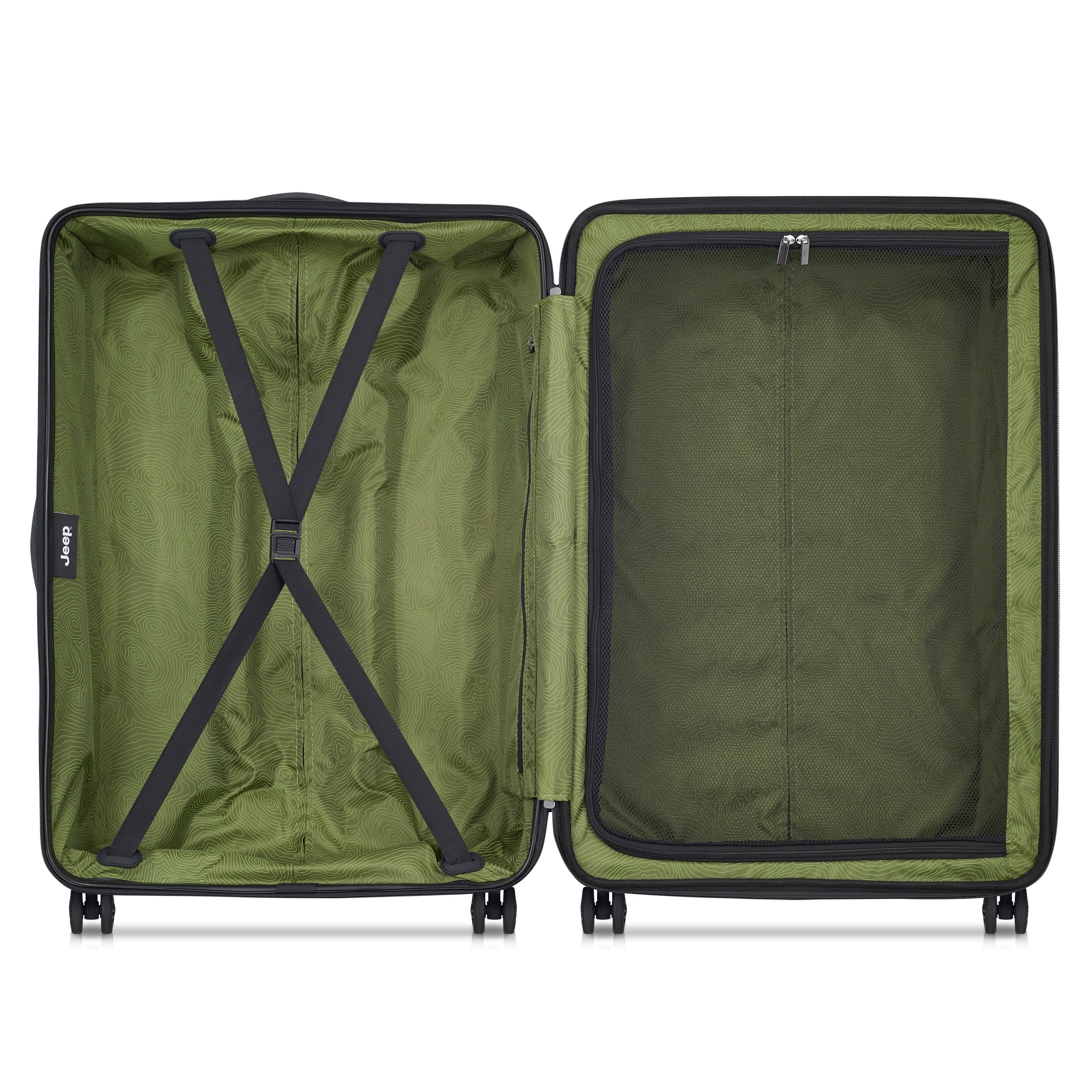 Jeep Hardcase Koffer - JHOO4C - Uitbreidbaar - 130L - Avocado Ruimbagage Koffer - Reisartikelen-nl