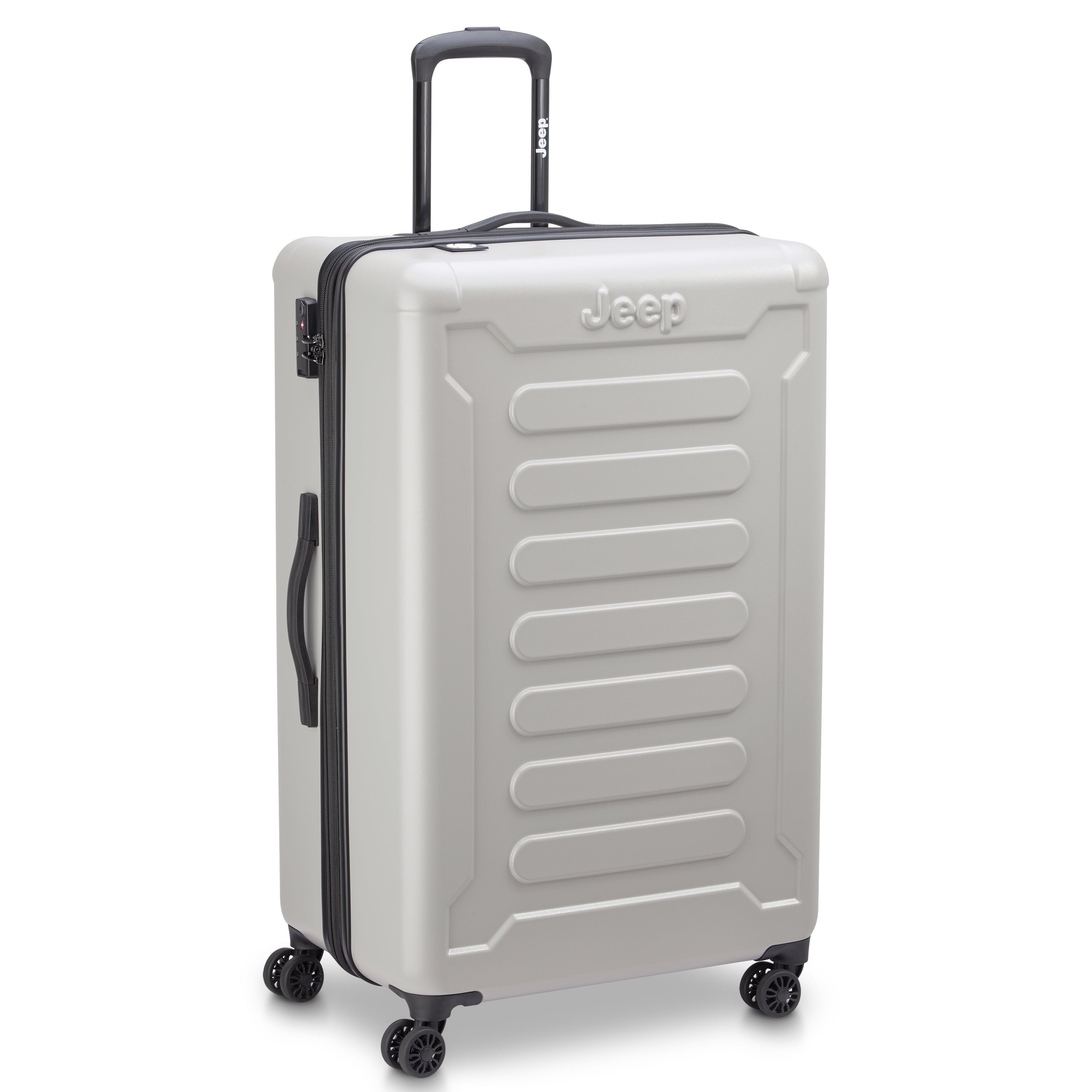 Jeep Hardcase Koffer - JHOO4C - Uitbreidbaar - 144L - Grey Drizzle Ruimbagage Koffer - Reisartikelen-nl