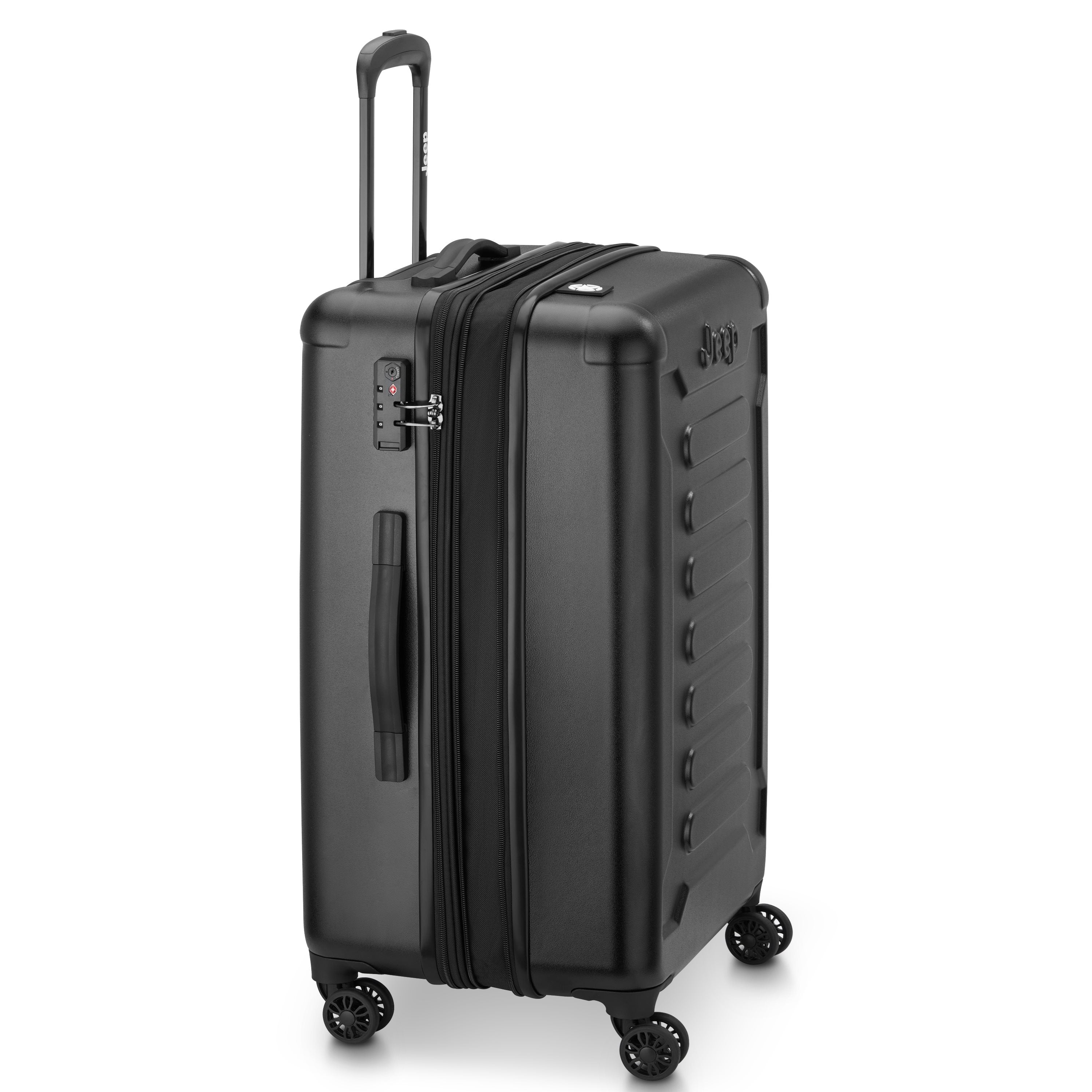 Jeep Hardcase Koffer - JHOO4C - Uitbreidbaar - 93L - Black Ruimbagage Koffer - Reisartikelen-nl