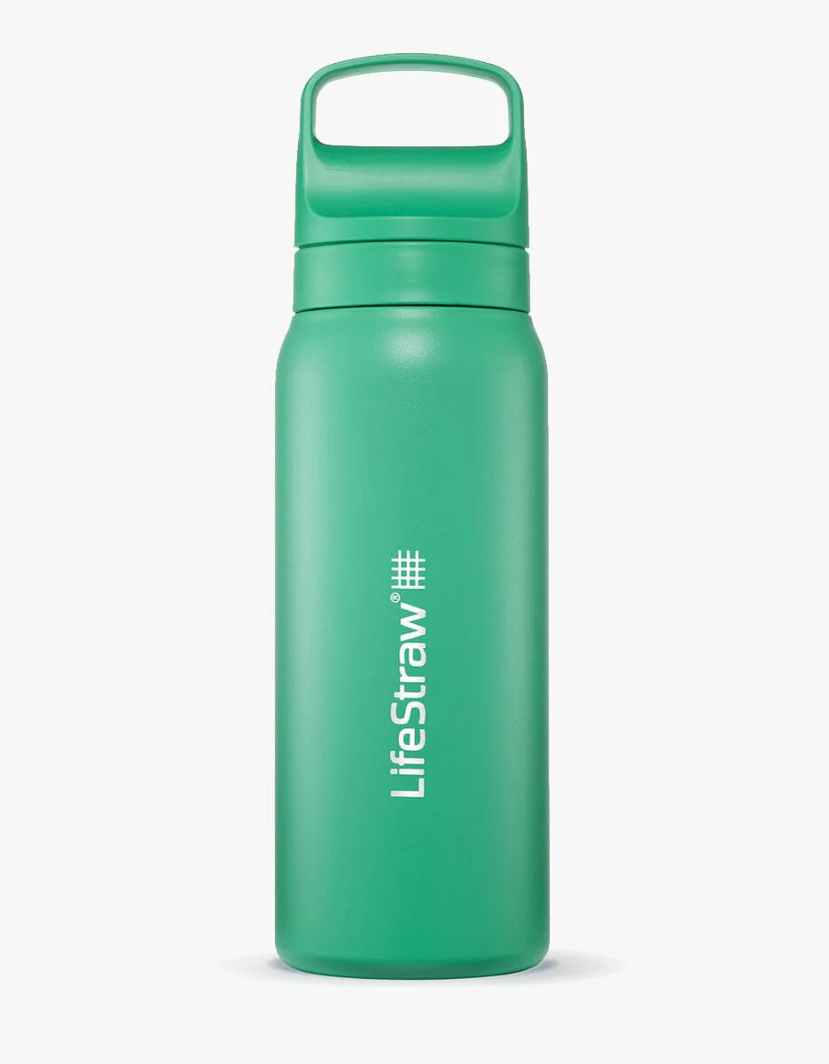 LifeStraw Go 2.0 Stainless Steel Water Filter Bottle - 700 ml - Cactus Green Waterfles - Reisartikelen-nl