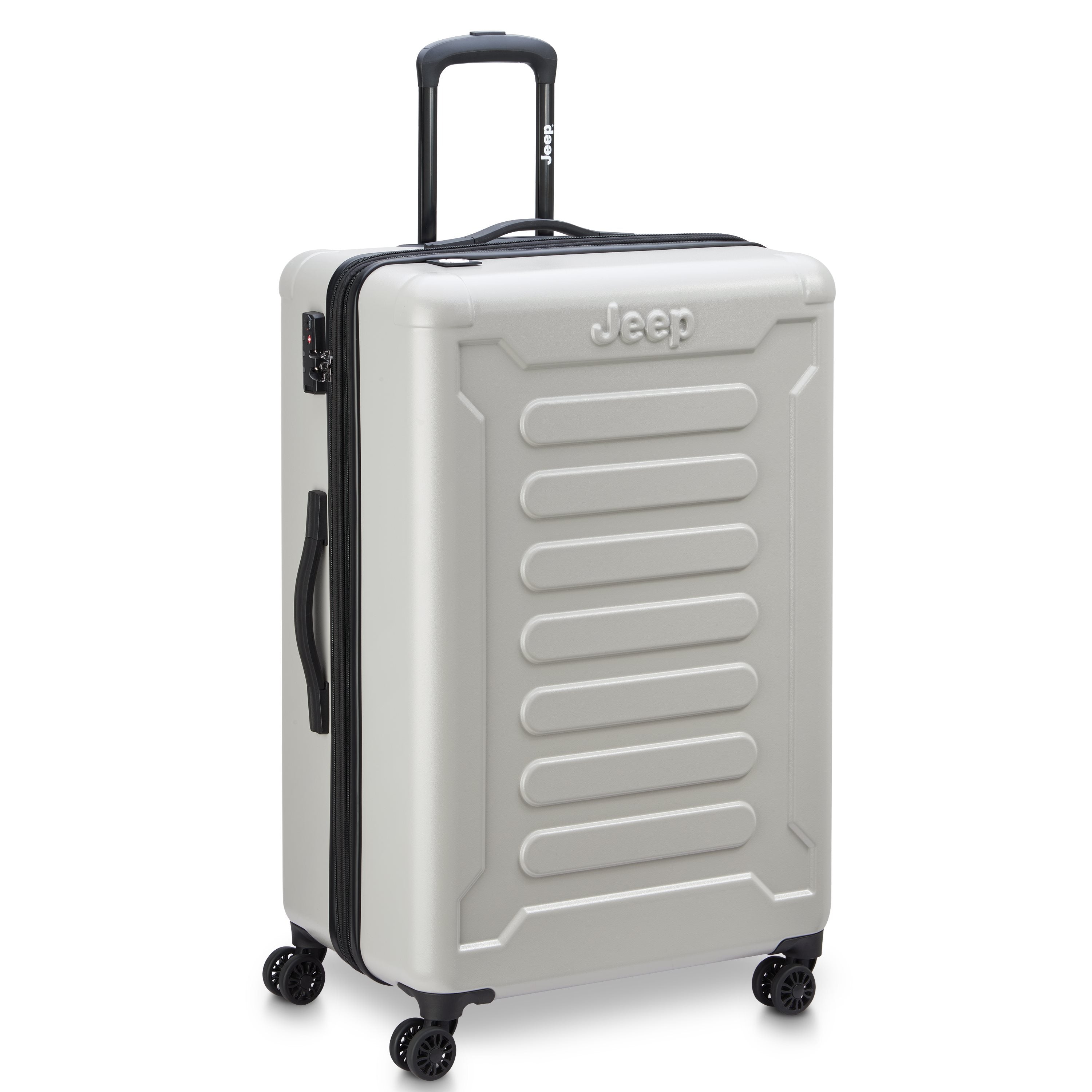 Jeep Hardcase Koffer - JHOO4C - Uitbreidbaar - 130L - Grey Drizzle Ruimbagage Koffer - Reisartikelen-nl