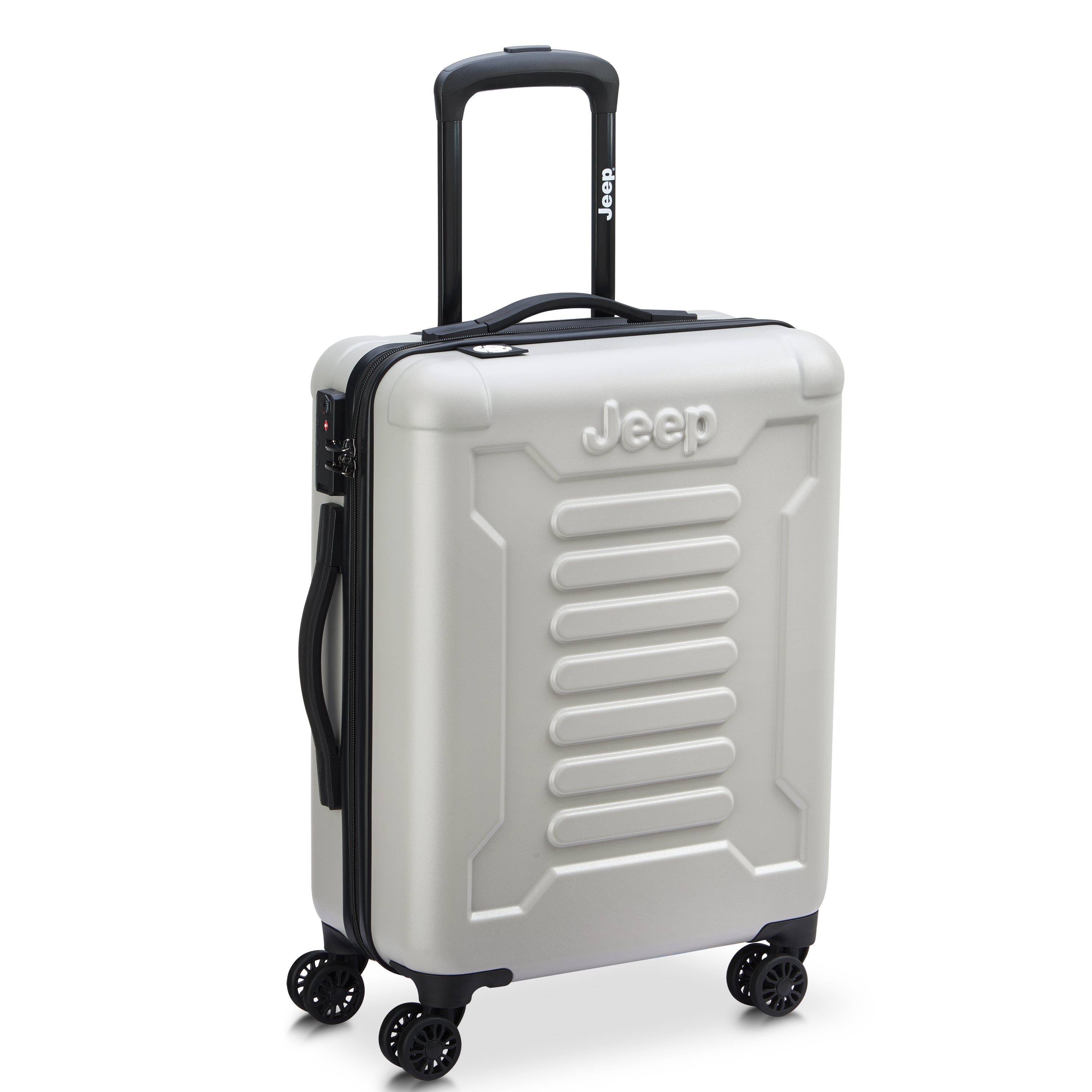 Jeep Hardcase Koffer - JHOO4C - Uitbreidbaar - 44L - Grey Drizzle Handbagage Koffer - Reisartikelen-nl