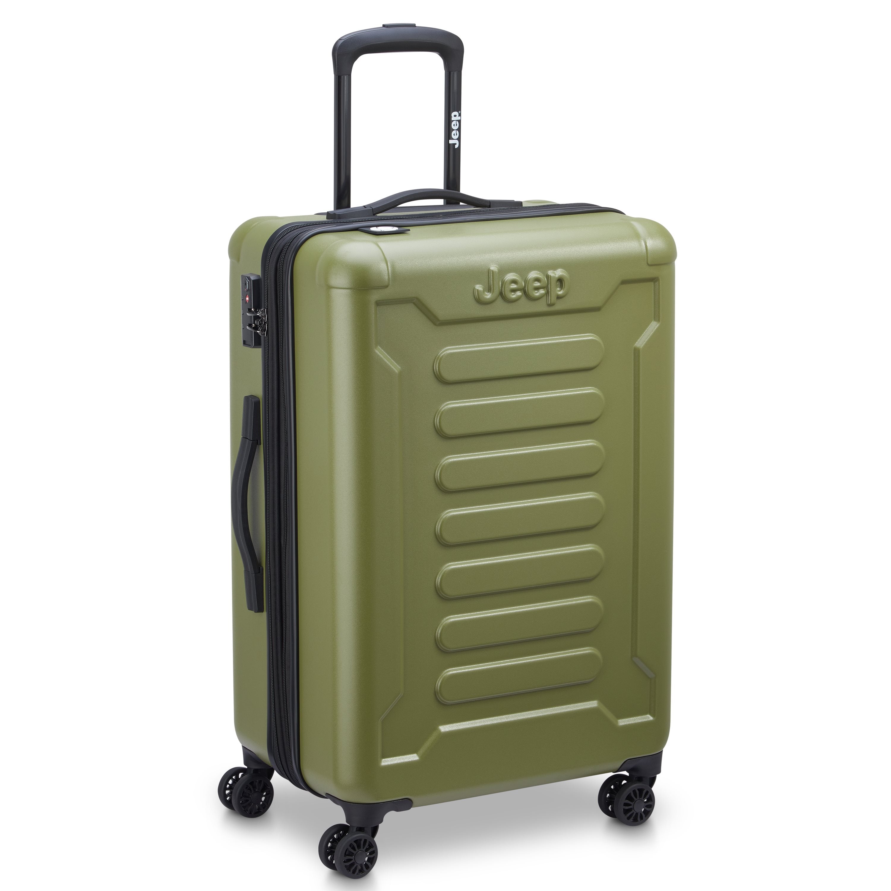 Jeep Hardcase Koffer - JHOO4C - Uitbreidbaar - 93L - Avocado Ruimbagage Koffer - Reisartikelen-nl