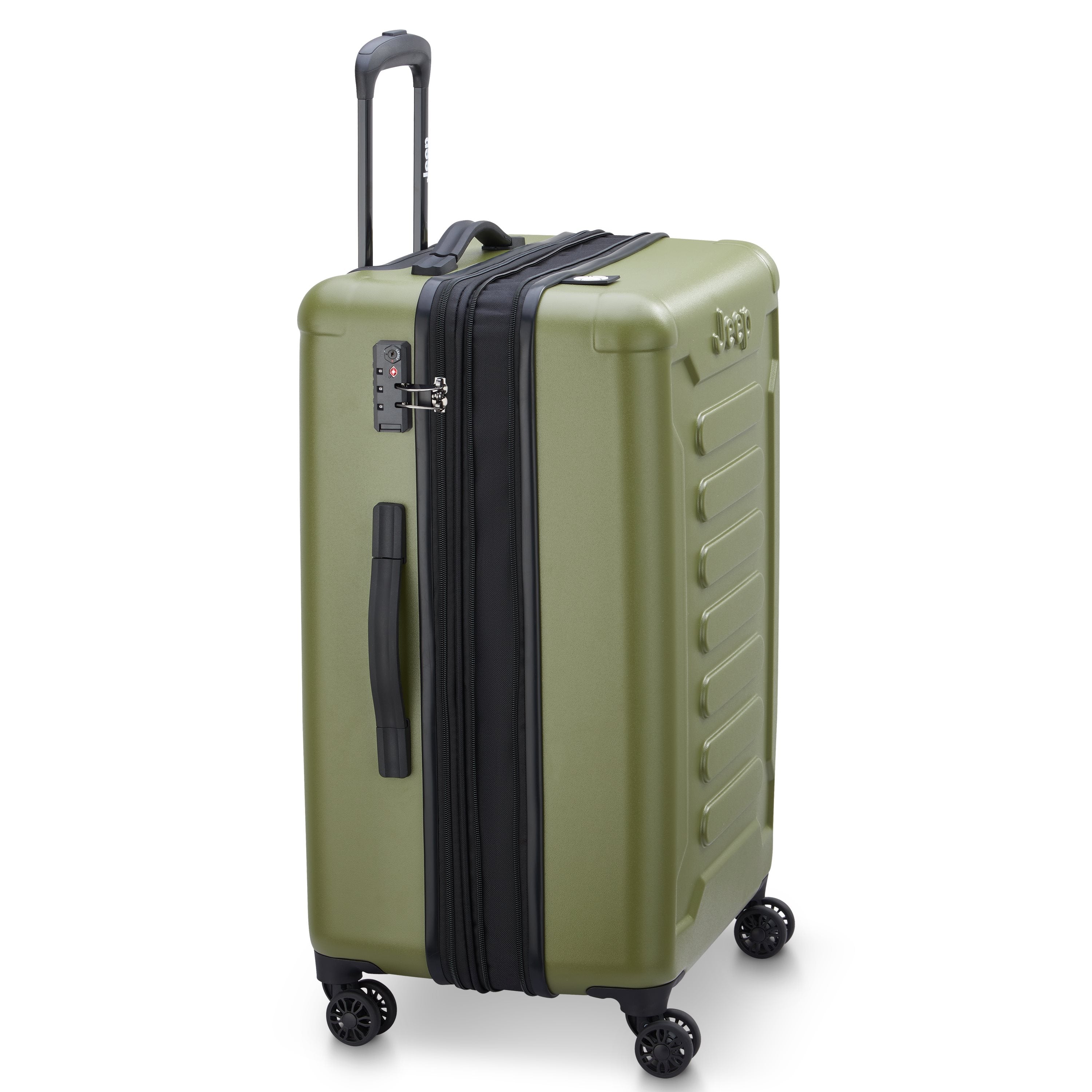 Jeep Hardcase Koffer - JHOO4C - Uitbreidbaar - 93L - Avocado Ruimbagage Koffer - Reisartikelen-nl