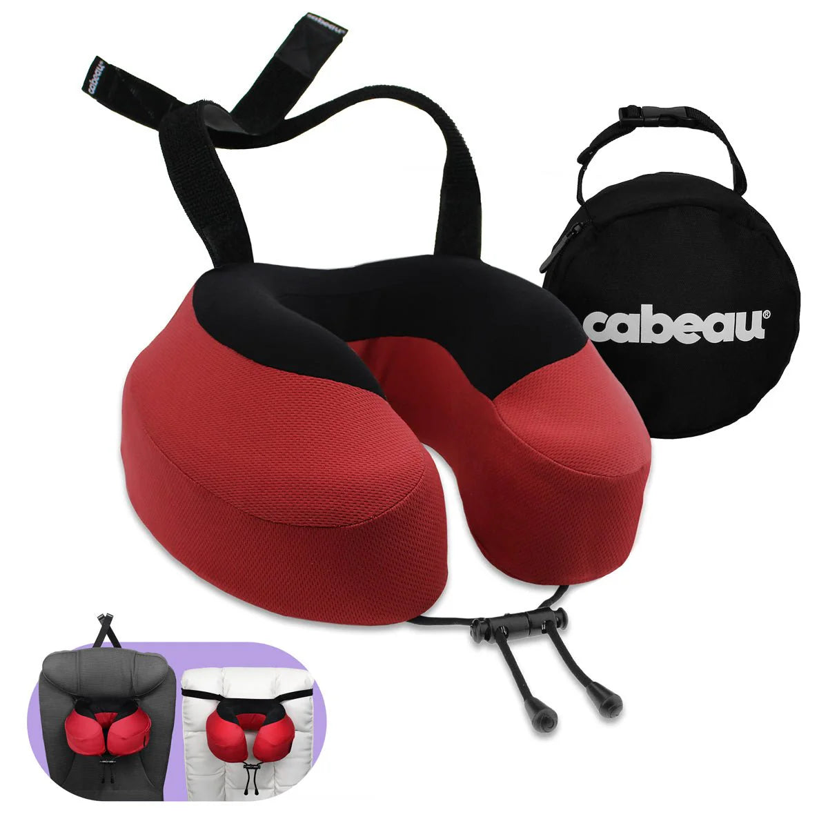 Cabeau Evolution S3 - Cardinal Red Nekkussen - Reisartikelen-nl